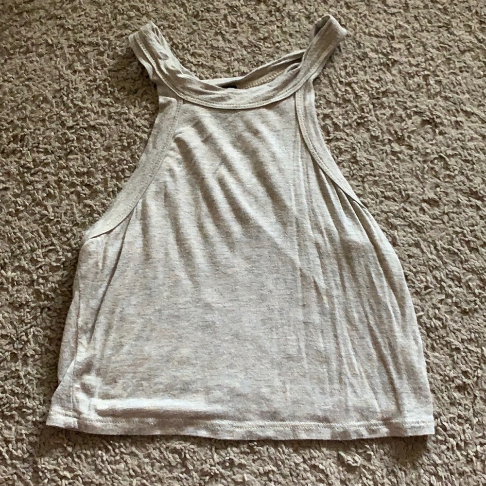 Tan Halter Crop Top